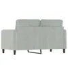 vidaXL 2-Sitzer-Sofa Hellgrau 120 cm Samt Produktbild-Vorschau 5