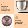 Bella Mini batteur 1200 W 6 vitesses 4 litres inox fonction Voir les images du produit 3