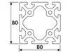 Länge 1270mm - Aluminiumprofil 80x80S I-Typ Nut 8 (schwer), Produktbild-Vorschau 2