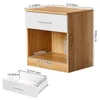 FCH Comodino, con cassetti Tavolino Comodino, 39 x 28 x 41 Anteprima dell’immagine prodotto 2