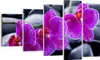 Bild auf Leinwand - Leinwandbild - Blumen Steine Violett Produktbild-Vorschau 1