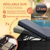 CASARIA® Lettino Doppio con Tavolino Sdraio 2 Posti Lettino Anteprima dell’immagine prodotto 5