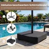 Parasol double COSTWAY 450 x 260 cm, parasol de jardin avec Voir les images du produit 7