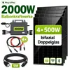Balkonkraftwerk 2000W  Komplettset mit 4*500Wp Bifaziale Produktbild-Vorschau 1