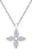 Serelina Kleeblatt-Kette aus 925 Silber mit Zirkonia – Produktbild-Vorschau 1