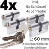 4 Schließzylinder Gleichschließend Doppelzylinder Produktbild-Vorschau 7