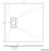 SMC Duschwanne 90x90cm schwarz Steinoptik mit Produktbild-Vorschau 7