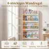Regał dziecięcy COSTWAY, regał z 4 półkami, drewniany regał Podgląd zdjęcia produktu 4