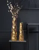 FineBuy, set di 2 vasi decorativi in alluminio dorato, Anteprima dell’immagine prodotto 2