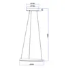 LED Hängeleuchte, Ring-Design, schwarz-matt, opal, 38,5 cm Produktbild-Vorschau 5