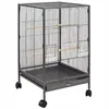 A metal bird cage on wheels. Náhled obrázku produktu