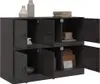 vidaXL Příborník černý 99x39x73 cm ocelový Náhled obrázku produktu 5