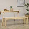 HOMCOM Třímístná lavice, dřevěná lavice do jídelny ve Náhled obrázku produktu 7