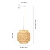 Boho hanglamp, bamboe, diameter 40 cm, E27, wit/bruin Productafbeelding-voorbeeld 6
