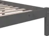 The Living Store Massivholzbett Grau 135x190 cm Produktbild-Vorschau 6