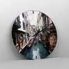 Wanduhr - Rund - Glasuhr - Boot Brücke Tourismus Venedig - Produktbild-Vorschau 4