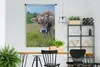 MuchoWow® Wandteppich Wandbehang Kuh - Braun - Landschaft Produktbild-Vorschau 2