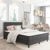 vidaXL Boxspring rám postele sivá látka 180x200 cm Náhľad obrázku produktu 2