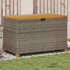 vidaXL Záhradná truhla sivá 110x55x63 cm polyratan akáciové Náhľad obrázku produktu 2