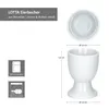 sada 6 šálků Lotta Eggcups z bílého porcelánu pro 6 osob Náhled obrázku produktu 6