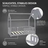A diagram illustrating the features of a child's bed frame. Produktbild-Vorschau