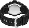 The back of a black Casio G-Shock watch with a silver metal case back and a black rubber strap. Náhled obrázku produktu