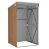 vidaXL Anbauschuppen Braun 118x100x178 cm Verzinkter Stahl Produktbild-Vorschau 5