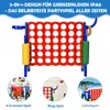 COSTWAY 4 in 1 Riesiges 4 Gewinnt Spielset mit 42 Jumbo Produktbild-Vorschau 5