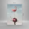 Bilder auf glas - Einteilig - Flamingo Blume Grafik Produktbild-Vorschau 3