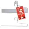 MAWA Hosenbügel, 10er-Set, rutschfest, 38 cm, Silber, ideal Produktbild-Vorschau 1