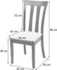 A diagram of a chair with dimensions indicated by lines and measurements. Náhľad obrázku produktu