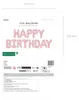 Ghirlanda di palloncini Happy Birthday 340x35cm Lettering Anteprima dell’immagine prodotto 3