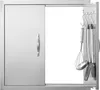 A stainless steel grill access door with a handle and hooks for utensils. Náhľad obrázku produktu