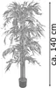 Bambù Pianta Albero Artificiale Plastica con Legno Naturale Anteprima dell’immagine prodotto 6