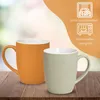 Kaffeetassen 4er Set einfarbig gerippt Pastellfarben Rillen Produktbild-Vorschau 3
