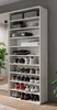 ProjektX Schuhschrank 10 Fächer weiß Hochglanz. Produktbild-Vorschau 1