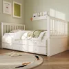 Flieks Holzbett 90x200cm mit Ausziehbett, Jugendbett mit 3 Produktbild-Vorschau 3