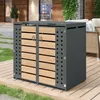 Abri pour 2 poubelles de 240 litres, habillage en acier Voir les images du produit 2
