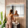 Badspiegel mit LED Beleuchtung 110x90 cm Lucy - Horizontal Produktbild-Vorschau 3