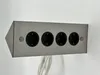 A wall-mounted electrical outlet strip with four sockets. Produktbild-Vorschau