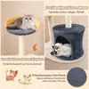 A collage of images showcasing a cat tree with cats interacting with it, along with descriptive text. Anteprima dell’immagine prodotto