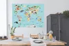 MuchoWow® Poster Welt - Karte - Kinder - Tiere - Blau - Produktbild-Vorschau 3