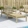 Design Sonnenliege 199,5x62x55 cm Kiefernholz Imprägniert, Produktbild-Vorschau 1