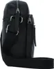 A side view of a black leather crossbody bag. Anteprima dell’immagine prodotto