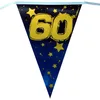 Goodymax® 60. Geburtstag Wimpelkette "Stars/Gold Metallic" Produktbild-Vorschau 2