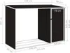 vidaXL Garten Brennholzlager Braun 245x98x159 cm Verzinkter Produktbild-Vorschau 11