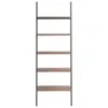 The Living Store Leiterregal mit 5 Böden Dunkelbraun und Produktbild-Vorschau 3