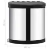 vidaXL Küchen-Einbau-Mülleimer Edelstahl 8 L Produktbild-Vorschau 7