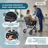 Mobiclinic Fauteuil roulant de transport pliable en acier Voir les images du produit 5