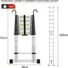 STANEW Teleskopleiter Aluminium 6,2m,Rutschfester Produktbild-Vorschau 3